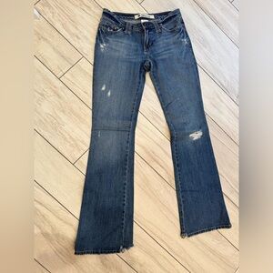 GAP Original Low Rise Distressed Flares 4 Long